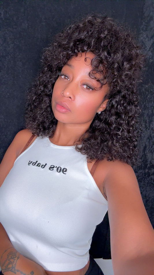 14” curly flip over